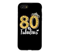 80th Birthday Women Gift - Eighty and Fabulous Case for iPhone SE (2020) / 7/8