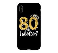 80th Birthday Women Gift - Eighty and Fabulous Case for iPhone XS Max