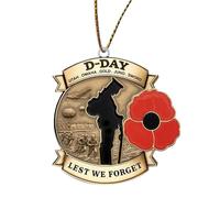 80th D-Day Memorial Badge, D-Day Badge Pendant | D Day Birthday Acrylic Ornament Flat Badge,Cherish Peace and Remember The Fallen Bag Decorations