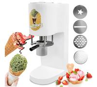 80W Commerical Spaghetti Ice Cream Maker, Ice Cream Noodle Shape Making Machine, Spaghetti Press Ice Cream Maker, 420ml Hopper, for Ice Cream Store, Bars, Cafes, Restaurant, Snack Bar 110V