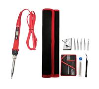 80W Digital Electric Soldering Iron Set Kit Welding Iron Staion with Soldering Paste Flux Tips Stand Tool Bag(80W red set1)