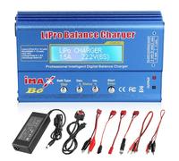 80W Lipo Battery Charger, Lipo Battery Balance Charger, 6A Rc Battery Charger with Complete power cord, AC Power Adapter for LiPo, Li-ion, NiMH, Li-ion, Li-Fe, NiCd, Rc Hobby, Pb,Blue
