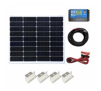 (80w Mono PWM Kit 12v) Lowenergie Mono Solar Panel Battery Charging Kit with Charger Controller & Mounting Bracket Set. For Caravans, Motorhomes, Boats