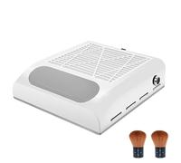 80W Nail Dust Collector,Nail Technician Dust Collector & Extractor,Powerful Adjustable Suction,Low Noise Dual Function Nail Dust Collector & Hand Pad for Efficient Nail Supplies