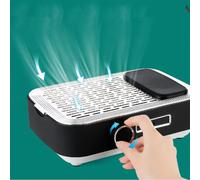 80W Nail Dust Collector, Rechargeable Black Vacuum with Detachable Filter