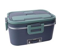 80W Portable Rice Cooker and Food Warmer for Travel Car Use Automatic Heating Technology Keeps Meals Perfect (A, 23.49cm)