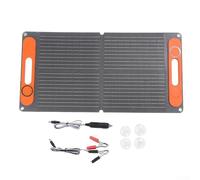 80W Solar Panel Kit with Foldable Design, Dual USB Outputs, and 12V DC Output for Portable Power Supply and Charging