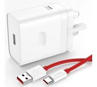 80W Super Vooc Charger for Oneplus Nord 5 Power Adapter USB C Warp Charging Cable 1M USB Plug Type A Wall Charger Fast Charge for OnePlus Nord CE 5 4 3 Lite 13R 12 11 10 9 8T 7T Pad 3 Oppo Reno 14 13F