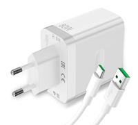 80W USB Charger and USB C Cable for OPPO Find X6 X8 X5 Pro 5G, SUPERVOOC Fast Charging Type C Cable 1M Flash Charging and Charger Adapter for OPPO A98 A78 OPPO Reno14 13 12 11 10Pro Realme 14 Pro+