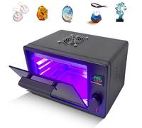 80W UV Resin Curing Machine, 395nm UV Light for Resin, Resiners Curing Machine with 80 LED Beads, Timer & Heating, Removable Tray, 2kg Load Capacity, for 3D Printing, Crafts, Jewelry Making, DIY