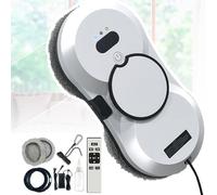80w Window Cleaner W/Remote Control, Robot Window Vacuum Cleaner Smart(Suction Power 5600pa), 360° Rotation/Safe Anti-Drop