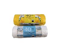 80x 50L Scented Swing Bin Liners - Lemon & Fresh Linen, Tie-Handle, Stronger Bags, 2 Rolls of 40