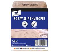 80X Quality Wage Slip Packet/Dinner Money Envelopes Brown Manilla Self Seal