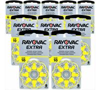 80x Rayovac Extra Size 10 Mf Hearing Aid Batteries 1.45V Zinc Air