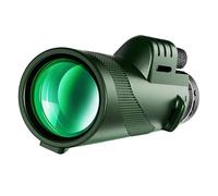 80X100 Hd Monocular Telescope 8000M Long Range Zoom Bak4 Prism Telescope With/without Tripod Phone Clip Hunting Outdoor Camping(Green Standard)