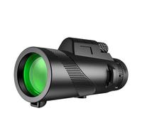 80X100 Hd Monocular Telescope 8000M Long Range Zoom Bak4 Prism With/without Tripod Phone Clip Hunting Outdoor Camping Clear Image(BlackA Standard)