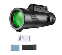 80X100 Hd Monocular Telescope Long Range Zoom Bak4 Prism Telescope With Tripod Phone Clip Hunting Camping Bird Watching Hiking(Black standard)