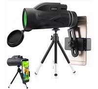 80x100 High Power Monocular Telescope, Waterproof Fogproof Night Vision HD Monocular Telescope with Smartphone Holder & Tripod FMC Lens & BAK4 Prism for Adults Bird Watching