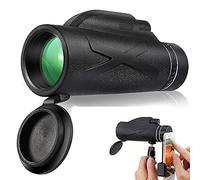 , 80X100 High Power Prism Telescope, with Smartphone Holder & Tripod Waterproof Monocular for Bird Watching, Hiking, Camping?,Black Waterproof