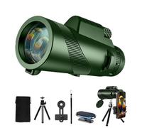 80X100 Monocular Telescope High Power with Smartphone Holder & Tripod, High Definition Larger Vision Monocular for Adults for Bird Watching Hiking Camping
