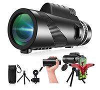 80x100 Monocular-Telescope High Powered for Smartphone Low Night Vision Monoculars for Adults High Definition Monocular Telescope for Stargazing Hunting Wildlife Bird Watching Travel Camping Hiking