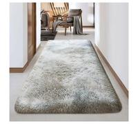 (80x150 cm (2ft 8in x 5ft)- Large Runner Rug/ Carpet, Tie-Dye Light Grey Rugs) Extra Large Shaggy Rugs Living Room Rug Carpet Mat