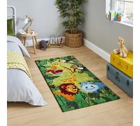 (80x150cm) Brooklyn Kids 53747 Rugs in Green Hand Carved Durable Children Mats