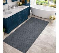 (80x150cm - Runner/Kitchen Rug, Zig Zag Grey) High Low Pile Geometric Rug - Modern Non Slip Area Rugs