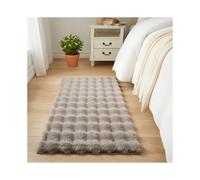 (80x150cm (Runner Rug), Mocha) Bubble Rug-Thick Non Slip Ultra Soft Fluffy Faux Fur Carpet for Living Room Bedrooms UK