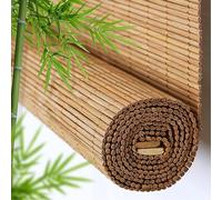 80x160cm Natural Bamboo Blinds Indoor Outdoor Garden Pergola Bamboo Shades Customizable Retro Blinds Handwoven UV Protection Roll Up Sun Protection Roman Privacy Curtain