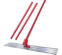 80x20cm Bull Float Concrete Float, Magnesium Concrete Trowel Finishing Tool Cement Surface Smoothing Bull Float with 3 Aluminum Alloy Handles, Red