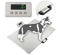 80x50 cm Heavy Duty Digital 500kg Capacity Platform Scale Veterinary Scale Large Vet Scale Electronic Pet Weight Weighing Scale LCD Digital Scale Warehouse Parcel Weighing, 3 Weighing Modes, kg/lb/oz