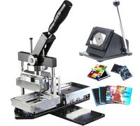 80x53 mm Rectangle Photo Fridge Badge Magnet Maker Machine with Paper Cutter - Create Custom Magnets & Badges Easily, Includes 100 Pieces Magnetic Sheets