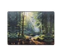 80x58 Inch Fabric Floor Mat, Birds of The Forest Flannel Carpet, Stain Resistant Home Decor Home Bedroom Office Floor Mat