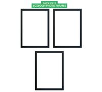80x60cm Black Frames (Pack of 3) - 800x600 mm Wooden Photo Frame -Black Maxi Picture Frames 80x60 cm - 80x60 cm Photo Poster Frames