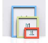 80X60CM Red Picture Frame, Rainbow Range Solid Pine Wood Photo Poster Frame, Shatterproof Styrene, Portrait Landscape Wall Hanging