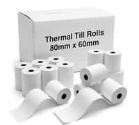 80x60mm Thermal Paper Rolls for Mobile POS Cash Receipt Printers, Thermal Roll of Pack of 80 Rolls for Credit Card POS Machines, Premium Quality BPA-Free Till Rolls Set Compatible with All Devices.