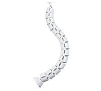 80x6x6cm Cable Management Spine Flexible Cable Organiser Cable Cover Protector for Under-Desk Cable Management in White, Round