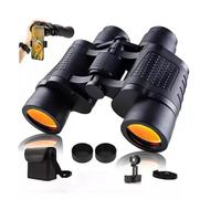 80x80 HD Binoculars for Adults, Waterproof & Fogproof with BAK-4 Prism & Fully Multi-Coated Lens, High Power Binoculars for Bird Watching, Hunting, Travel (Black)