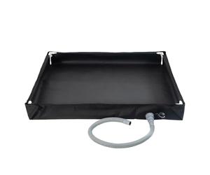 80x80x10 Cm Oxford Cloth Portable Camping Showers Tray Folding Shower Base Portable Floor Pet Shower Bathing Tray Standing Bath Base with Drainage for Hiking Road Trip Awning Camping Sun Shade RV