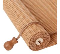 80x90cm Blinds Bamboo Blinds For Windows Retro Outdoor Roman Roller Blind with Lift,Natural Bamboo Shade Curtain Handwoven Privacy Decorative Curtains For Indoor Outdoor Garden Easy To Install