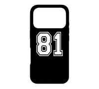 81 Number Eighty-One Team Sports Graphic Matching Varsity Case for iPhone 17 Pro