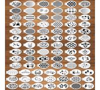 81 Pcs Face Painting Stencils 7.5x14cm, Body Facial Painting Templates, Reusable Flowers Mermaid Scale Leopard Cracks Claw Stencils Makeup Kit Face Tracing Templates for Holiday Halloween Party