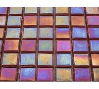 81 Sheet 10mm Iridescent Micro Tile, Red