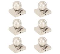(81 x 81 mm) vidaXL 6x Post CapGlobe Final Stainless Steel/ Galvanised Metal Multi Sizes
