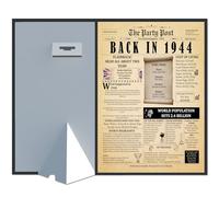 81 Years Ago Birthday Poster 8 x 10 Party Decor Sign 81st Anniversary Card for Men or Women Home Decoration Party Supplies. Born in 1944 Newspaper Banner Funny Print for Her & Him. Bday Table Decor