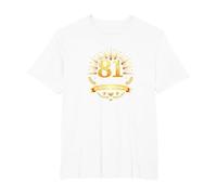 81 Years of Greatness Birthday Gift Celebration Art T-Shirt, Men's Big and Tall, White, 2X Tall