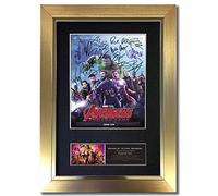 #810 THE AVENGERS END GAME Signed Autograph Mounted Photo Reproduction PRINT A4 Rare Perfect Birthday (297 x 210mm) (Gold Frame)