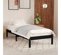 vidaXL Bed Frame Black Pinewood 100x200 cm GHB