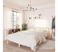 810062 vidaXL Bed Frame without Mattress Solid Wood 140x190 cm